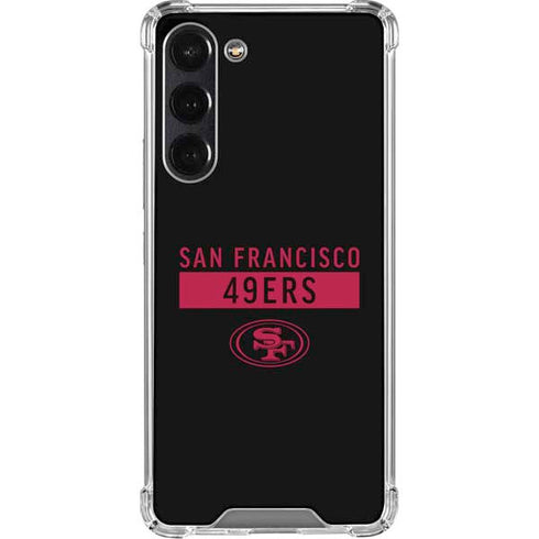NFL San Francisco 49ers Black Performance Series Galaxy S24 FE Clear Case